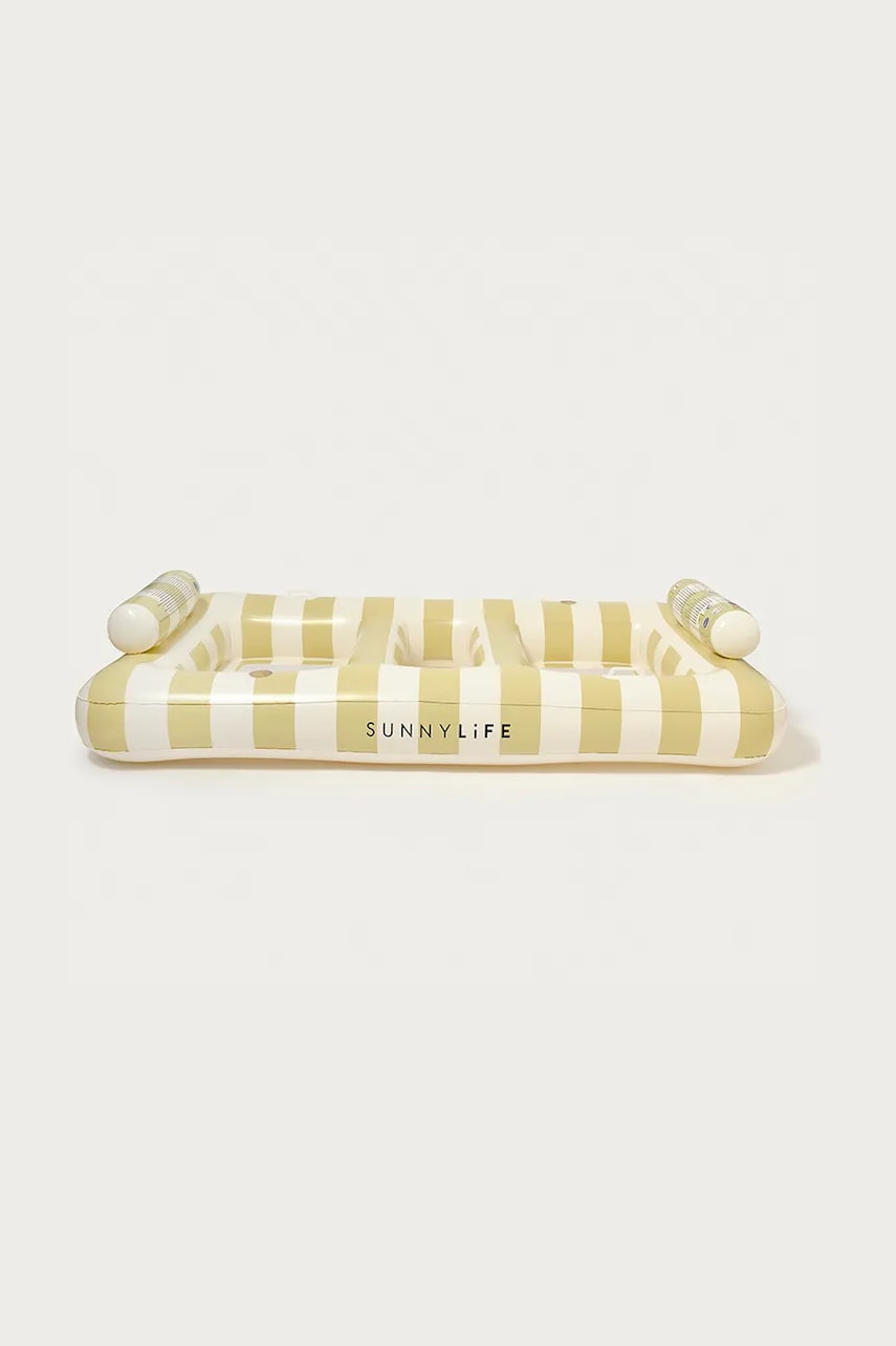 SunnyLife saltea pneumatică pentru înot Casa Sand Stripe culoarea galben SunnyLife saltea pneumatică pentru înot Casa Sand Stripe culoarea galben