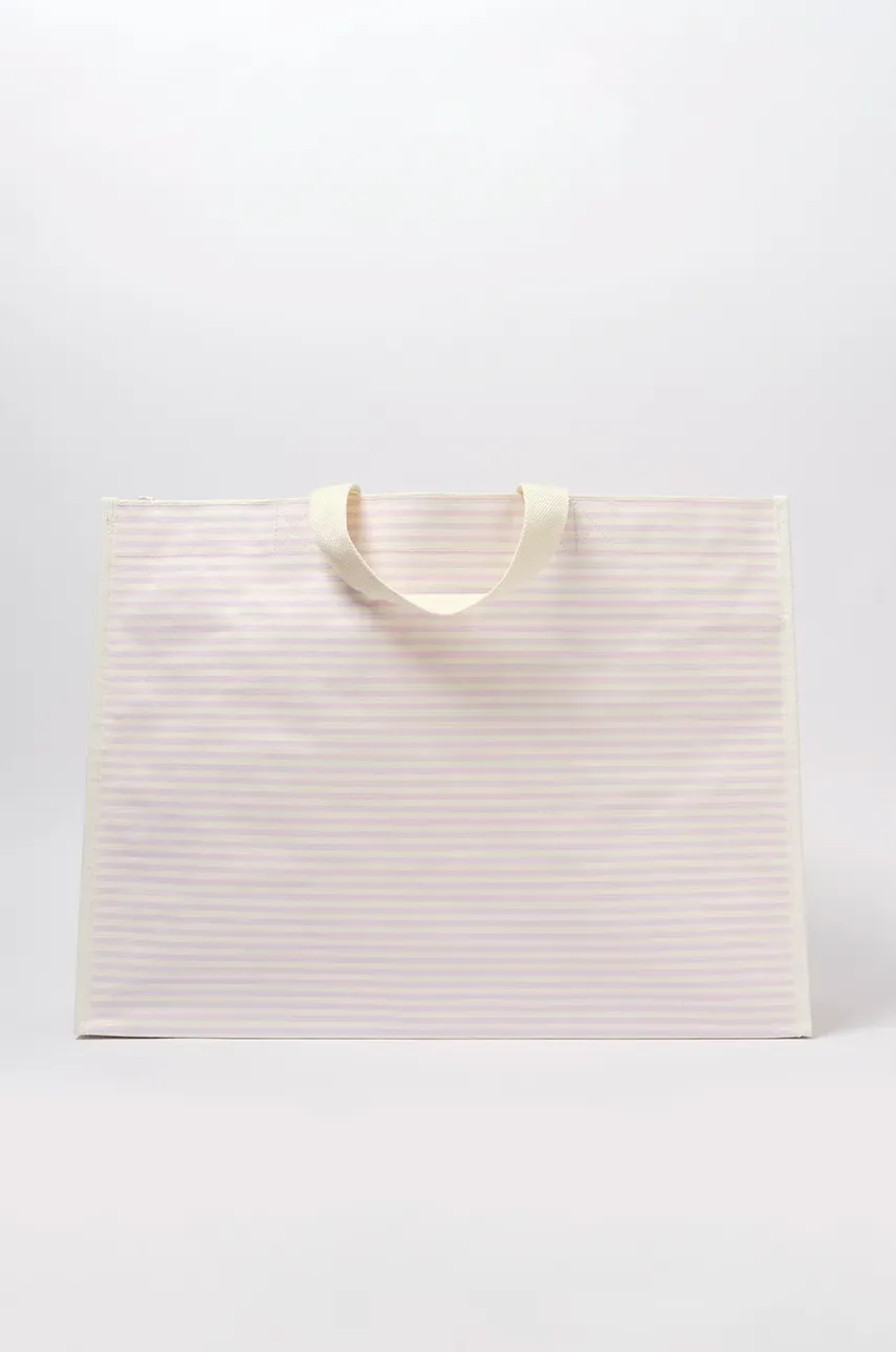 Levně Plážová taška SunnyLife Lazy Days Pink Stripe růžová barva
