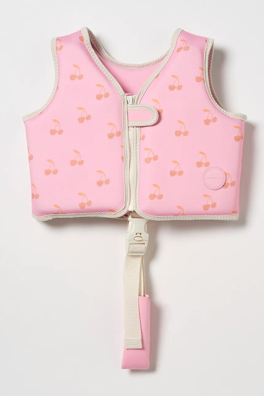 Levně Dětská plavecká vesta SunnyLife Cotton Candy Cherry 2-3 years růžová barva