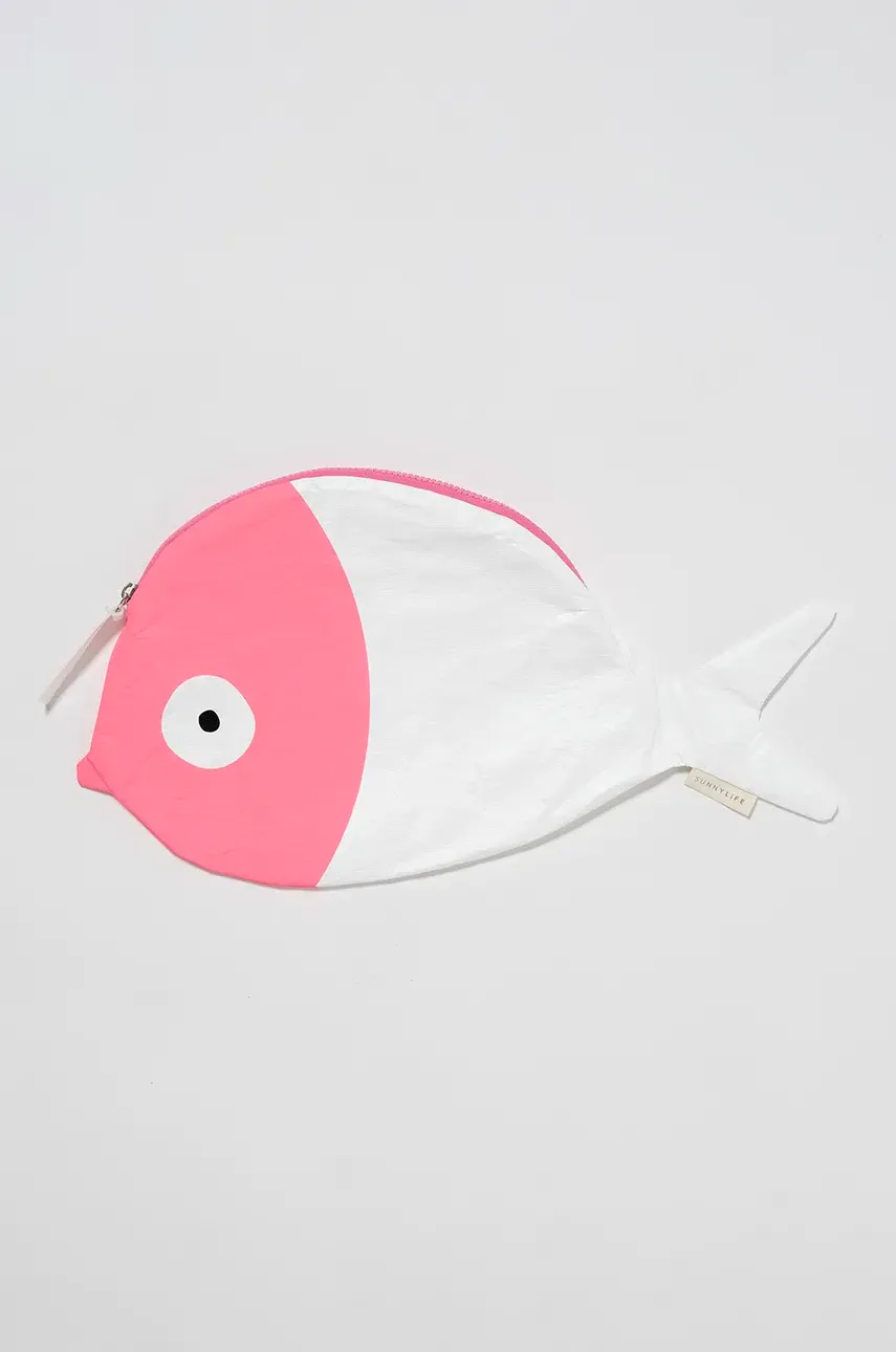 Levně Dětská plážová taška SunnyLife Melody the Mermaid Neon Pink růžová barva
