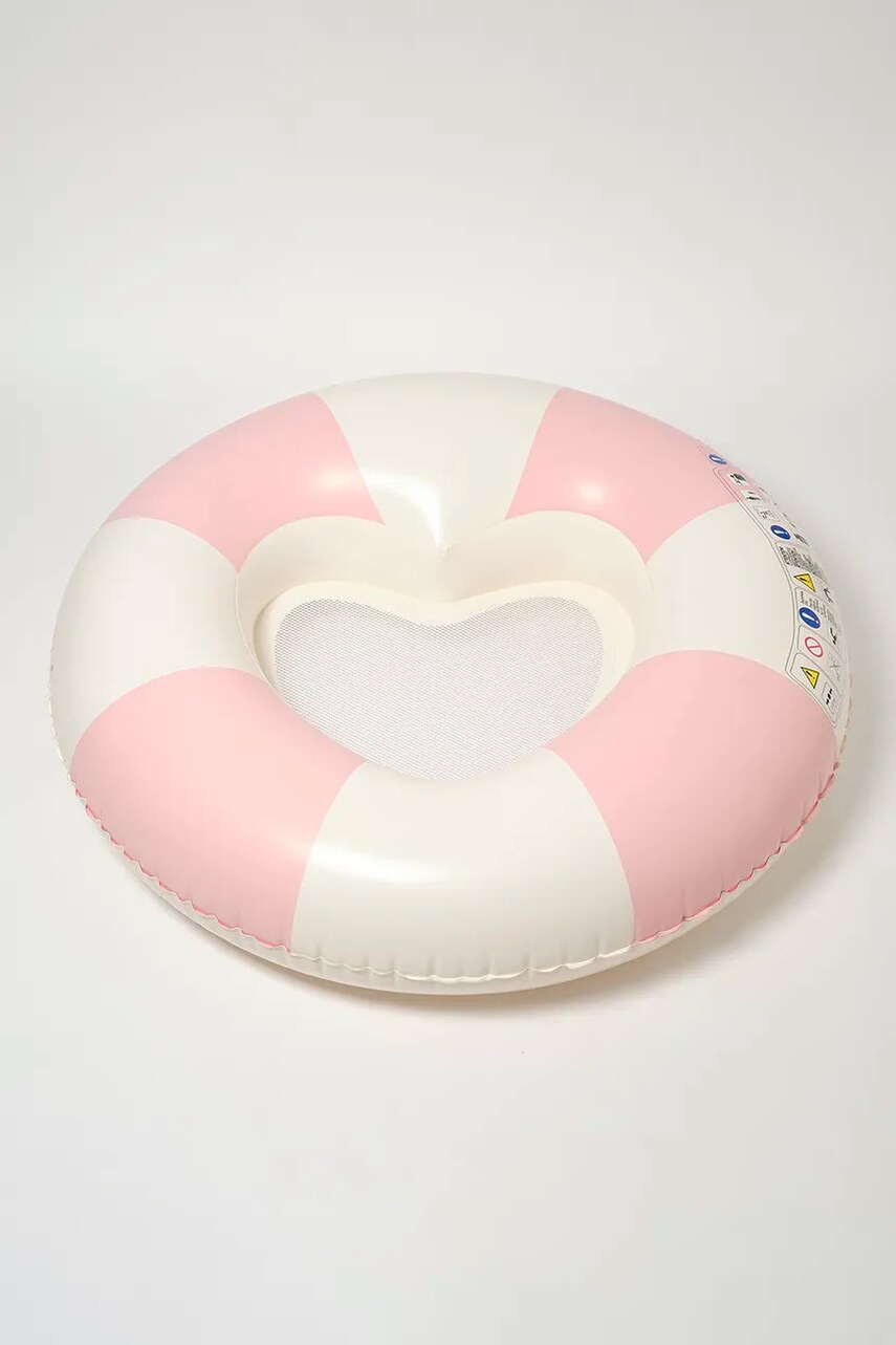 SunnyLife colac de înot pentru copii Stole My Heart Pink Stripe culoarea roz