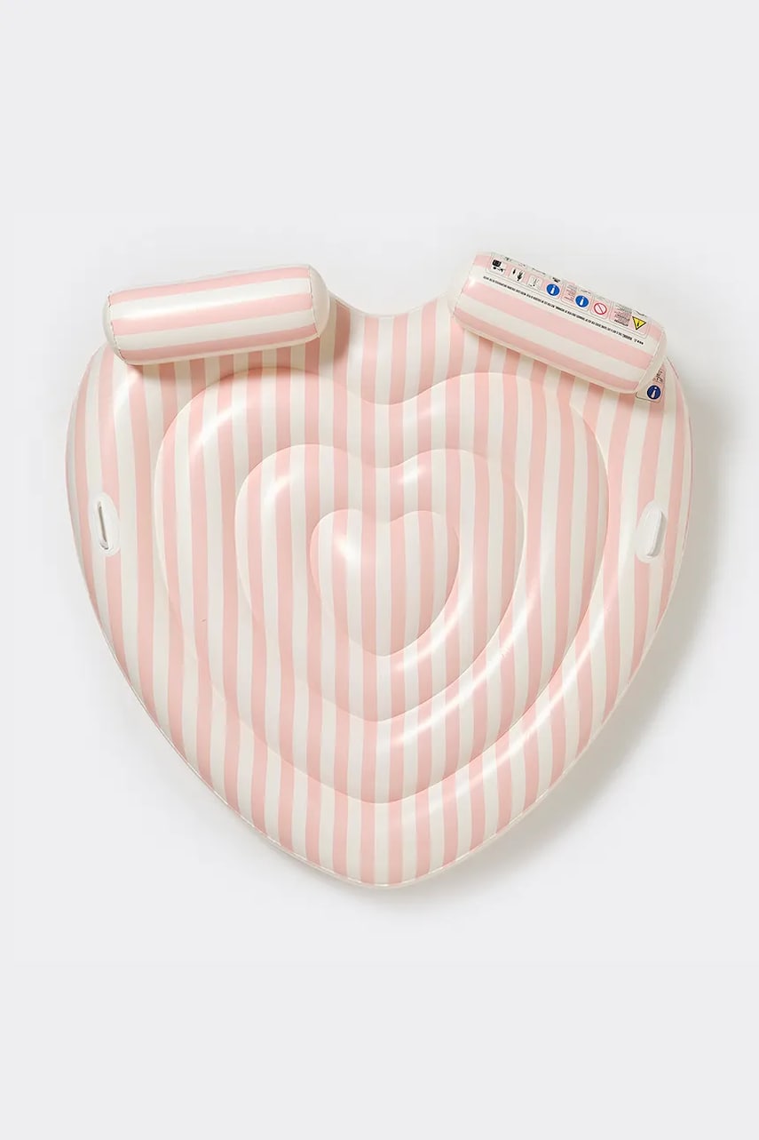 SunnyLife saltea pneumatică pentru înot Stole My Heart Pink Stripe culoarea roz SunnyLife saltea pneumatică pentru înot Stole My Heart Pink Stripe culoarea roz