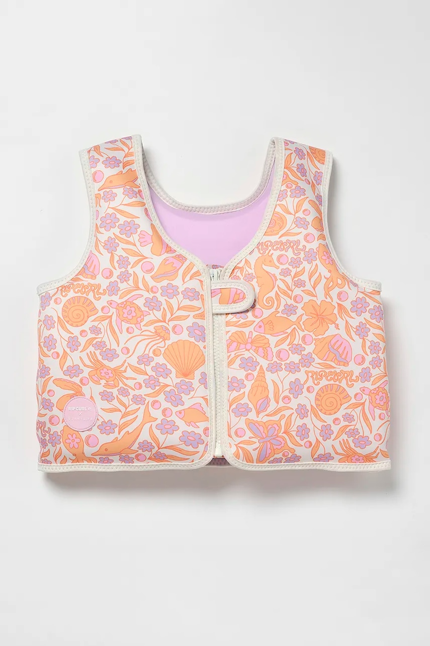 SunnyLife vestă de înot pentru copii Ocean Magic Pink x Rip Curl 3-6 years
