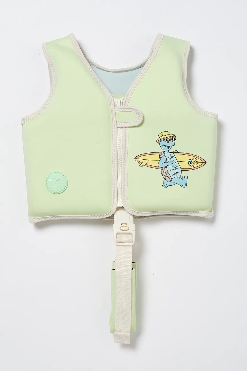 Levně Dětská plavecká vesta SunnyLife Shred Turtle Aqua x Rip Curl 1-2 years zelená barva