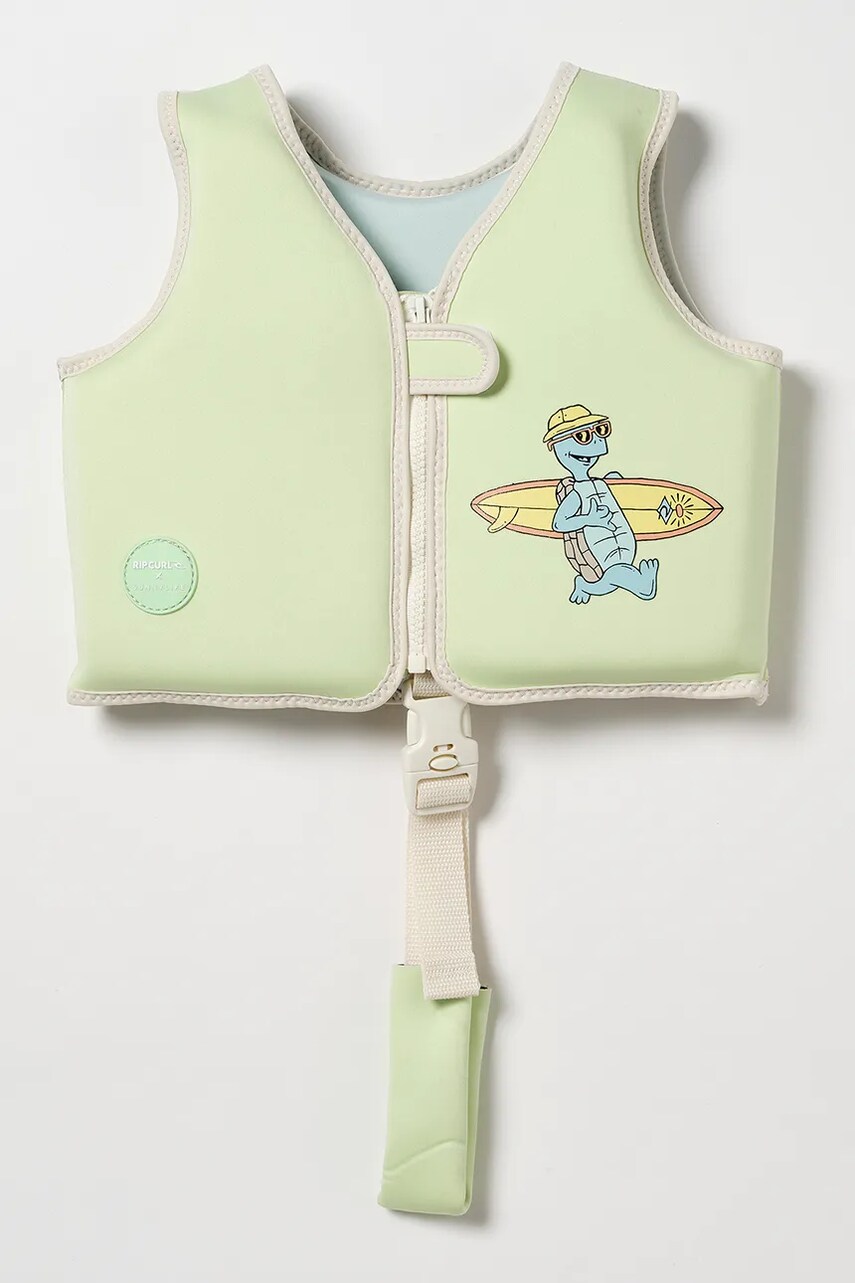 Levně Dětská plavecká vesta SunnyLife Shred Turtle Aqua x Rip Curl 2-3 years zelená barva