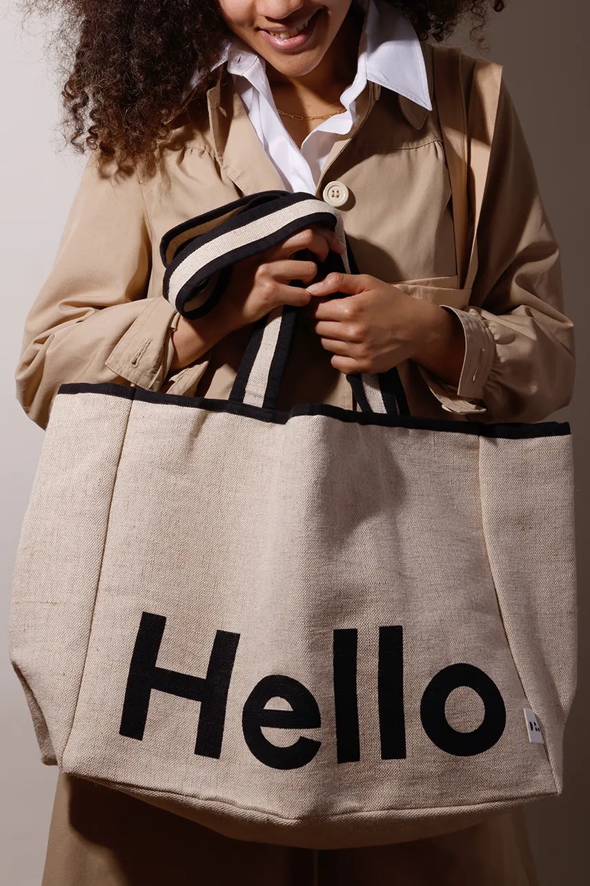 Βαμβακερή τσάντα Design Letters Hello φωτογραφία