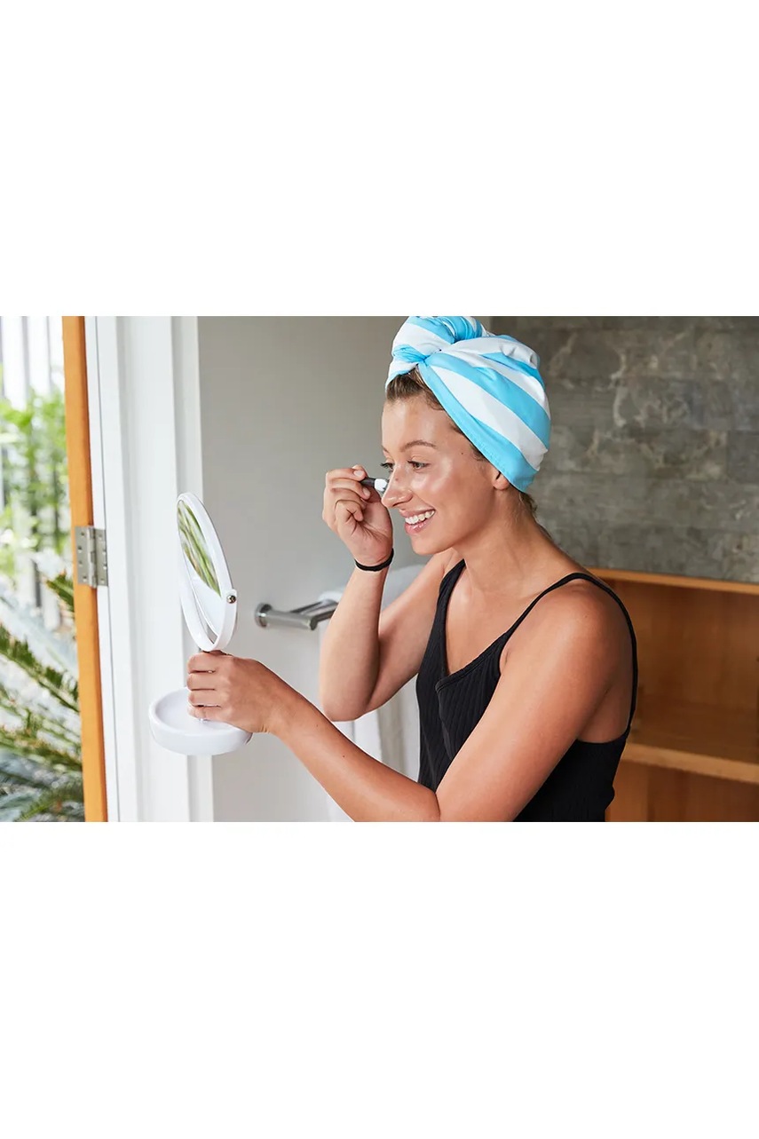 Τουρμπάνι για τα μαλλιά Dock & Bay Tulum Blue χρώμα: μπλε φωτογραφία