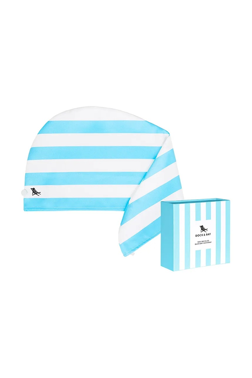 Τουρμπάνι για τα μαλλιά Dock & Bay Tulum Blue χρώμα: μπλε φωτογραφία