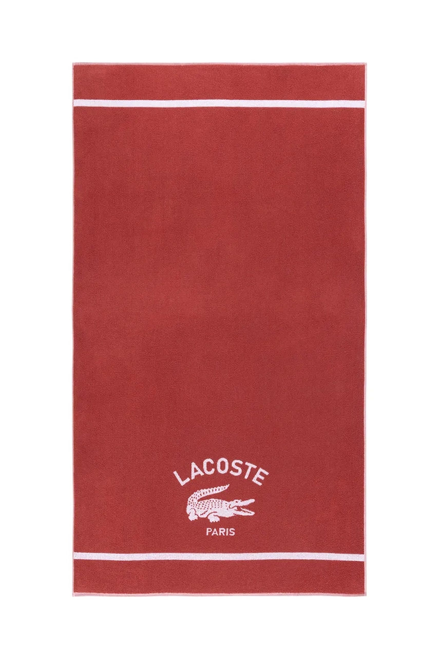 Lacoste prosop de plajă din bumbac LORIGINE Sierra 90 x 160 cm culoarea bordo