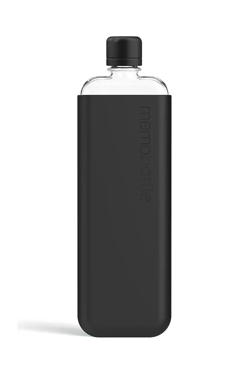 Memobottle sticlă de apă Original Slim 450 ml culoarea negru