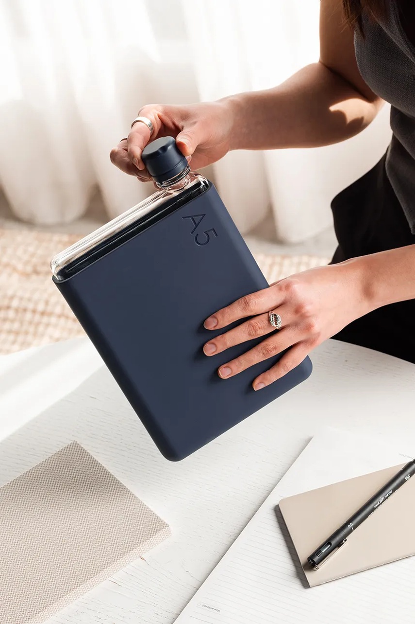 Φιάλη νερού Memobottle Original A5 750 ml χρώμα: μπλε φωτογραφία