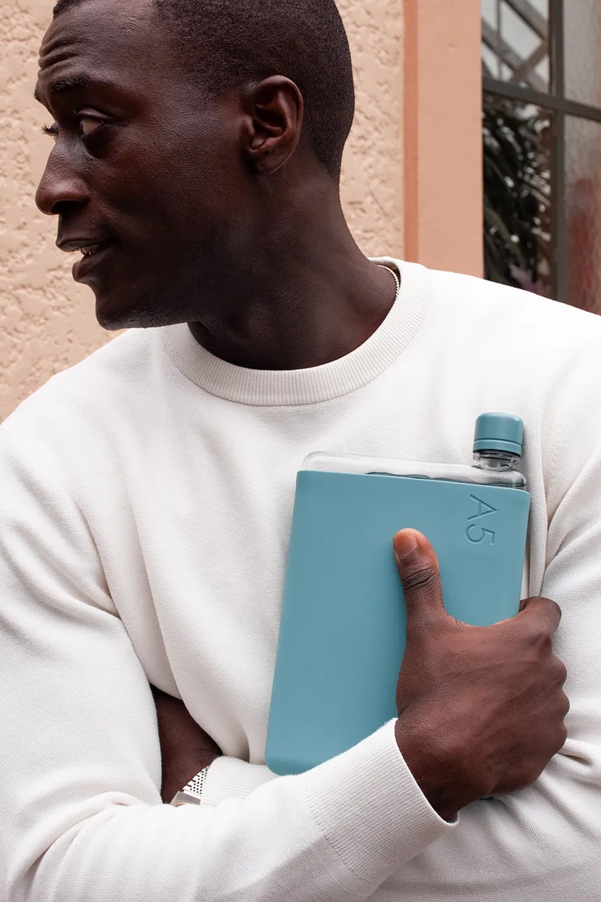 Φιάλη νερού Memobottle Sea Mist A5 750 ml χρώμα: τιρκουάζ φωτογραφία