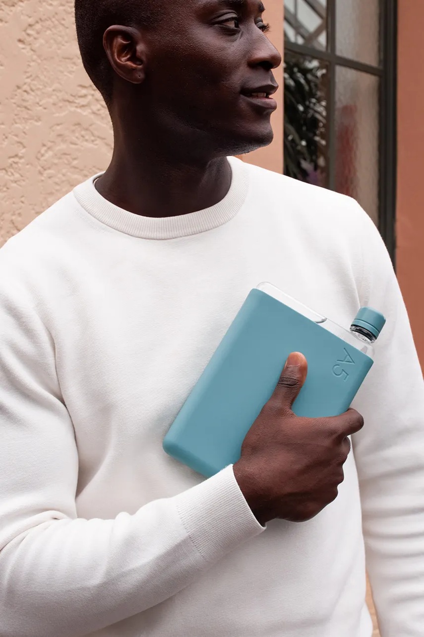 Φιάλη νερού Memobottle Sea Mist A5 750 ml χρώμα: τιρκουάζ φωτογραφία