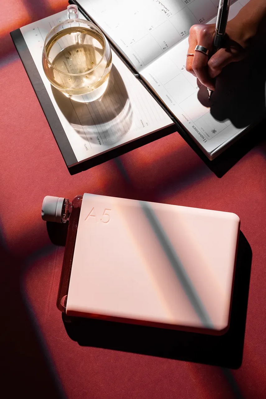 Φιάλη νερού Memobottle Original A5 750 ml χρώμα: ροζ φωτογραφία