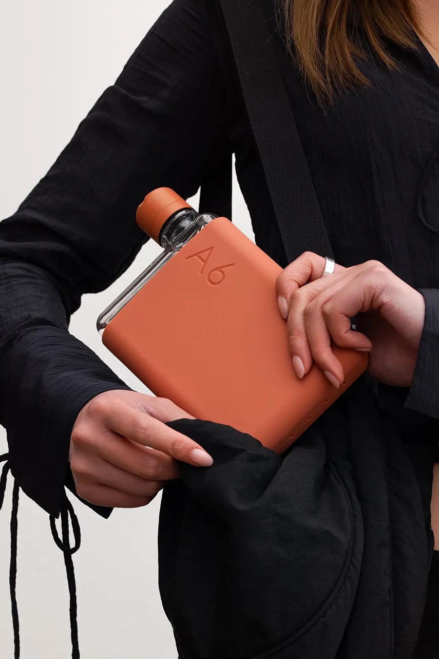 Φιάλη νερού Memobottle Original A6 375 ml χρώμα: πορτοκαλί φωτογραφία