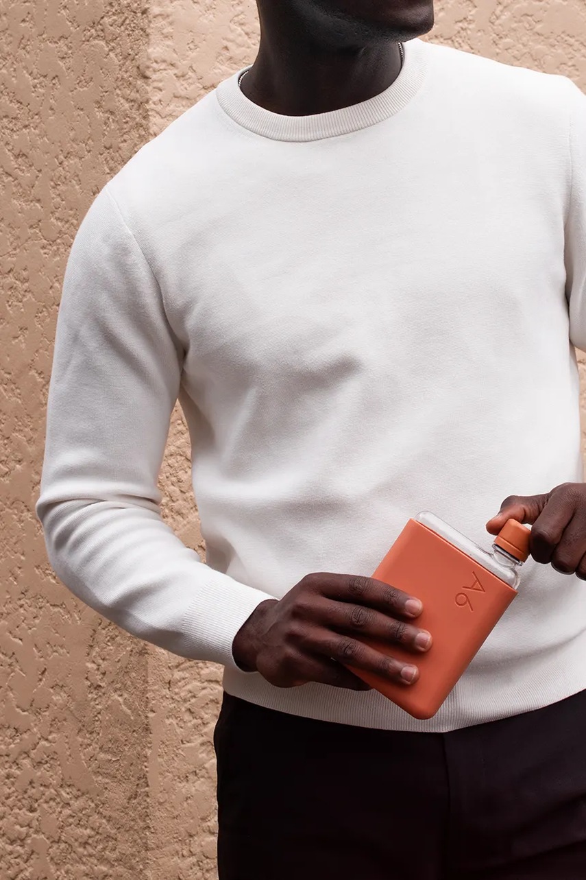 Φιάλη νερού Memobottle Original A6 375 ml χρώμα: πορτοκαλί φωτογραφία