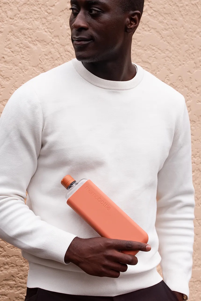 Бутылка для воды Memobottle Original Slim 450 ml цвет оранжевый