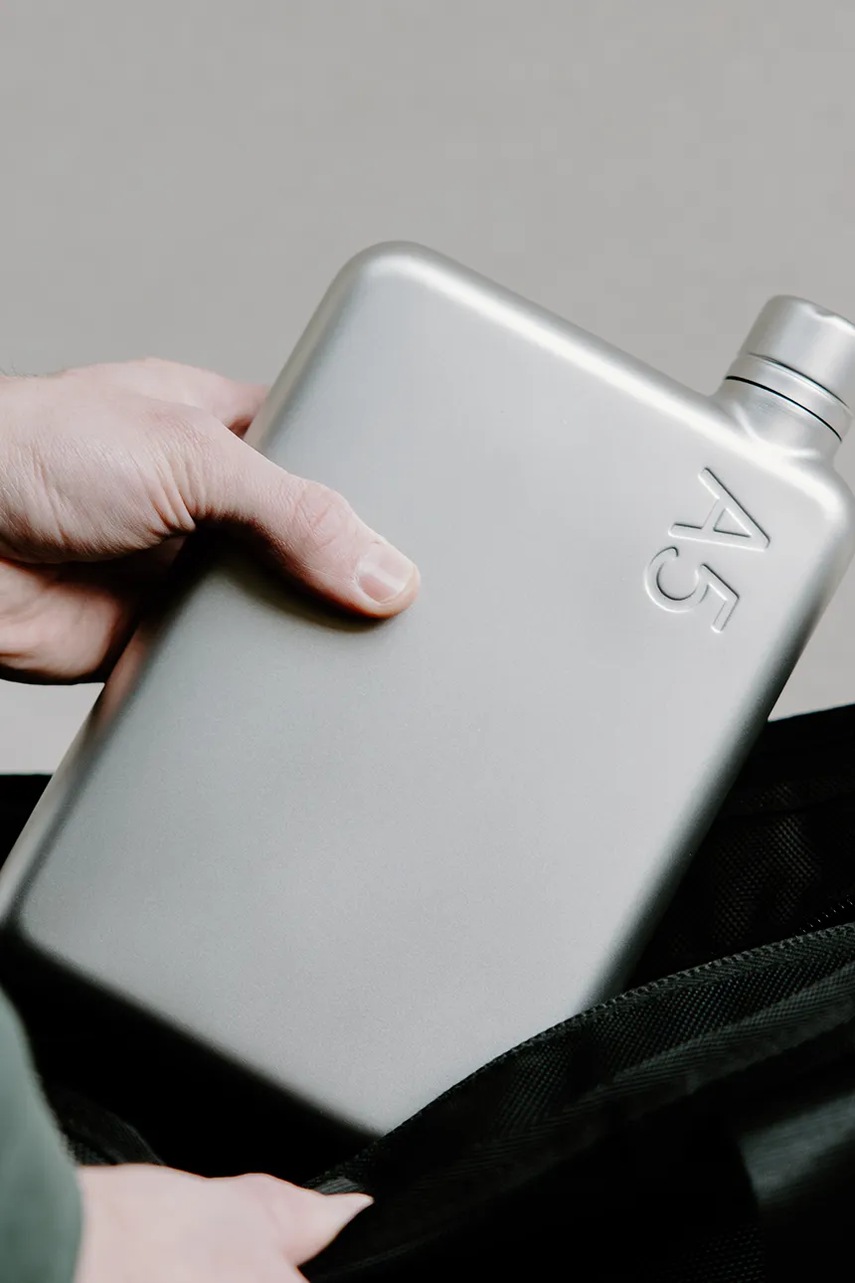 Memobottle vizespalack Stainless Steel A5 1080 ml szürke termék 2. képe