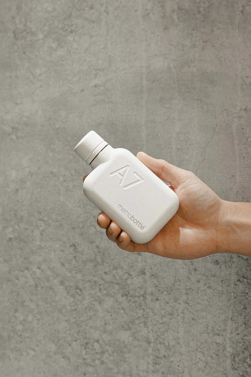 Φιάλη νερού Memobottle Stainless Steel A7 250 ml χρώμα: άσπρο φωτογραφία