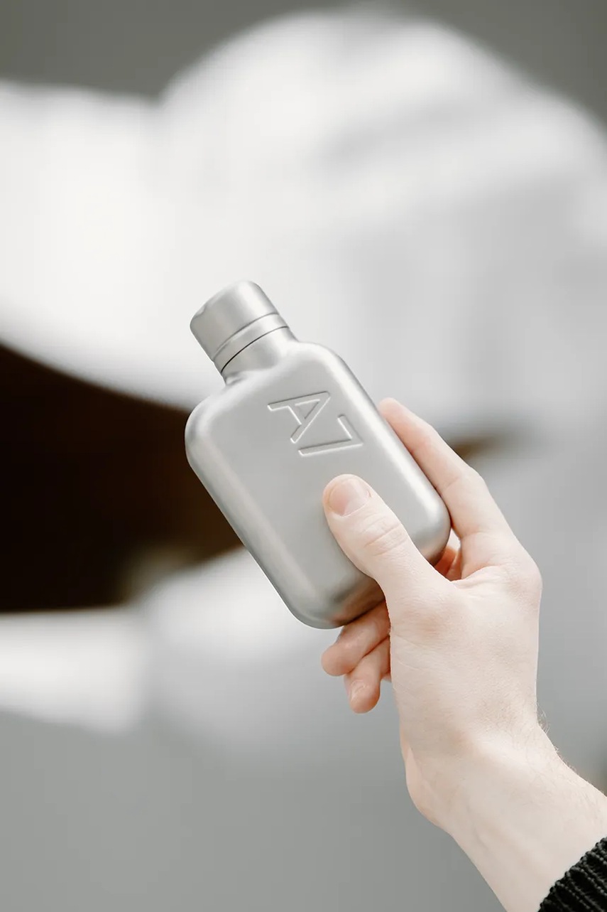 Φιάλη νερού Memobottle Stainless Steel A7 250 ml χρώμα: γκρι φωτογραφία