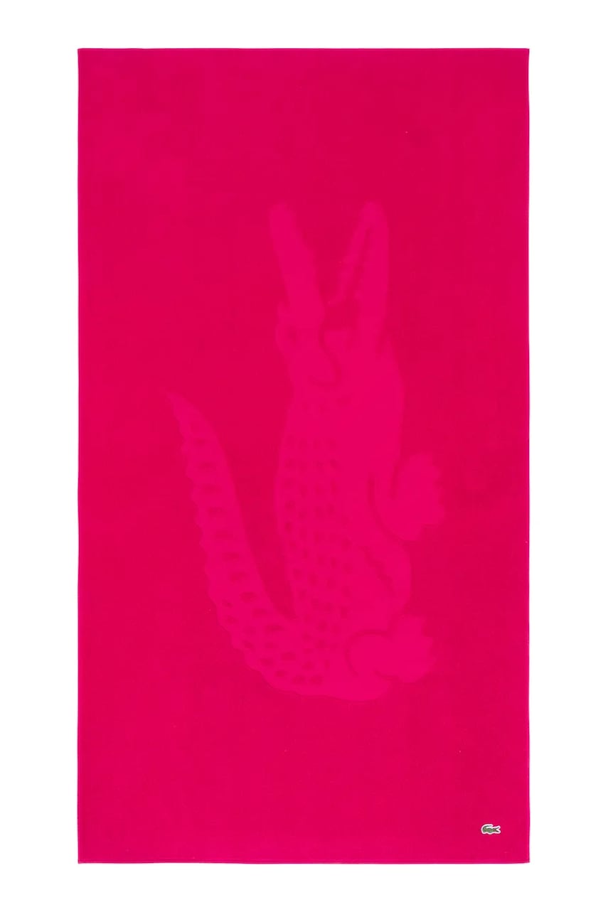 Lacoste prosop de plajă din bumbac L SPORT Bigarreau 90 x 160 cm culoarea roz