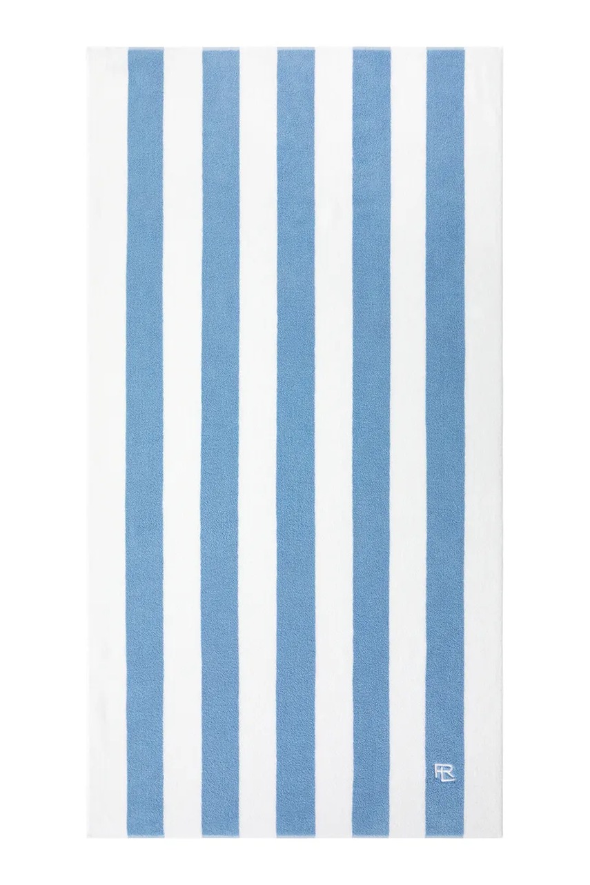 Levně Bavlněný plážový ručník Ralph Lauren HENLEY Denim 90 x 170 cm modrá barva