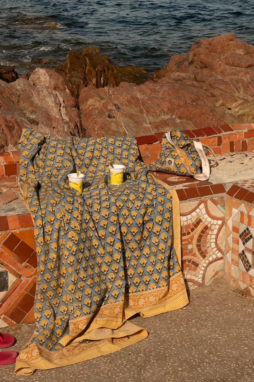 Βαμβακερό κάλυμμα Doing Goods Blue Emma 220 x 140 x 0,20 cm φωτογραφία