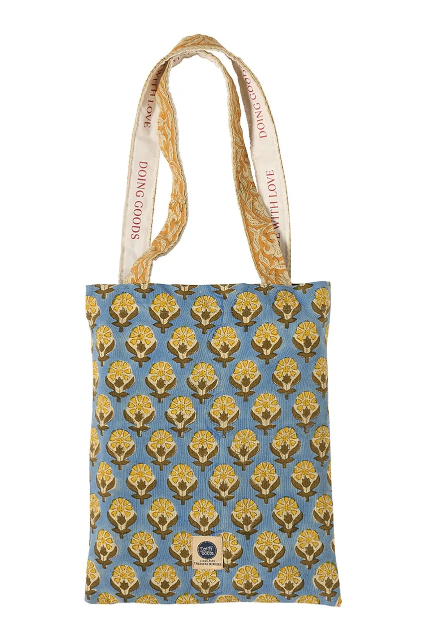 Βαμβακερό κάλυμμα Doing Goods Blue Emma 220 x 140 x 0,20 cm φωτογραφία