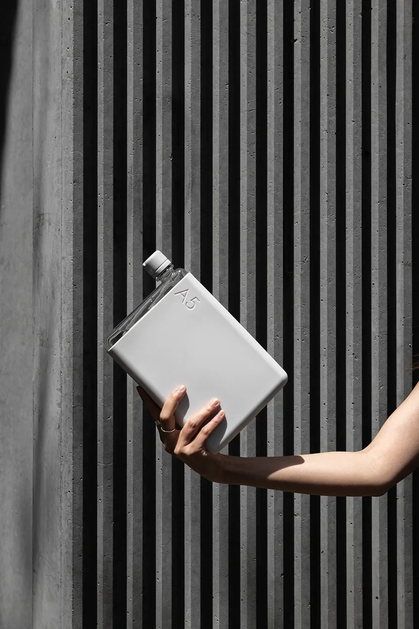 Φιάλη νερού Memobottle Original A5 750 ml χρώμα: γκρι φωτογραφία