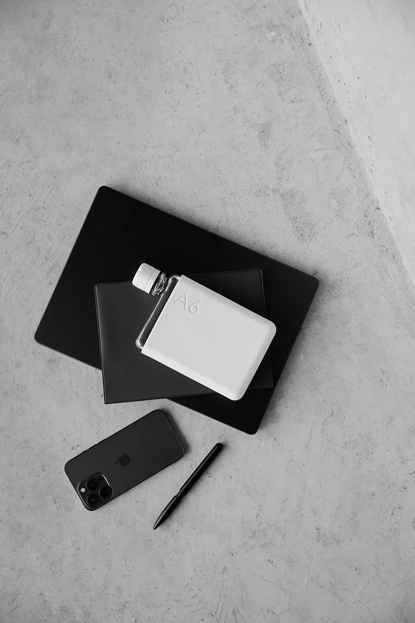 Φιάλη νερού Memobottle Original A6 375 ml χρώμα: γκρι φωτογραφία