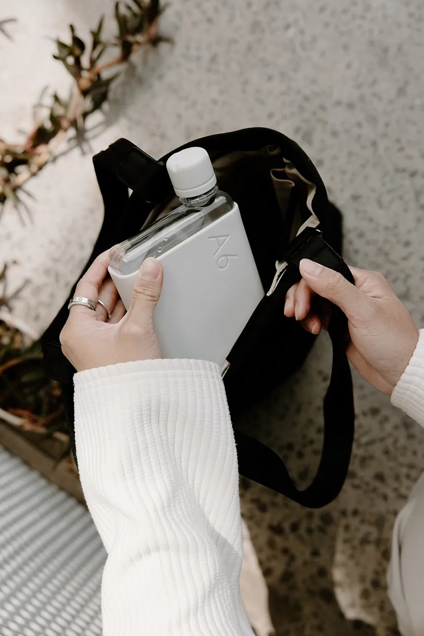 Φιάλη νερού Memobottle Original A6 375 ml χρώμα: γκρι φωτογραφία