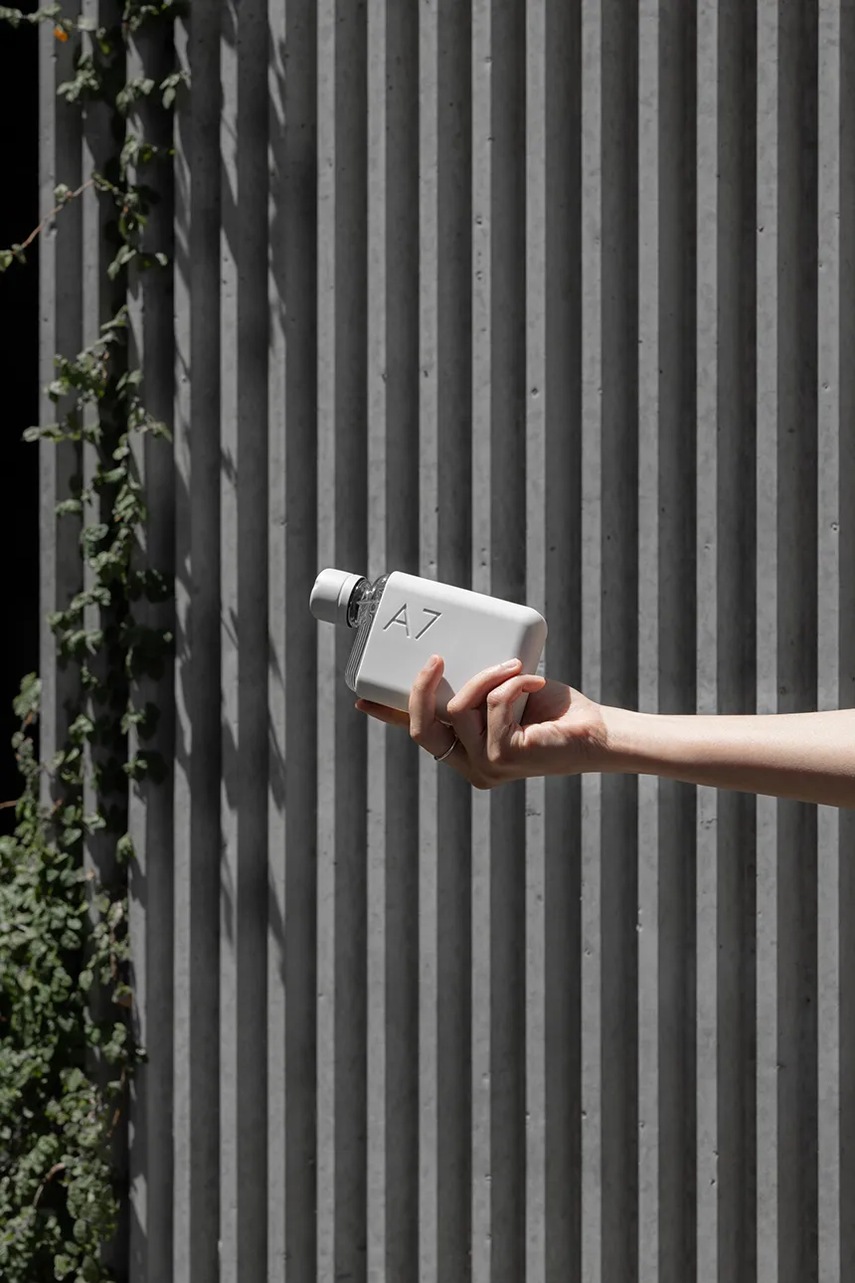 Φιάλη νερού Memobottle Original A7 180 ml χρώμα: γκρι φωτογραφία