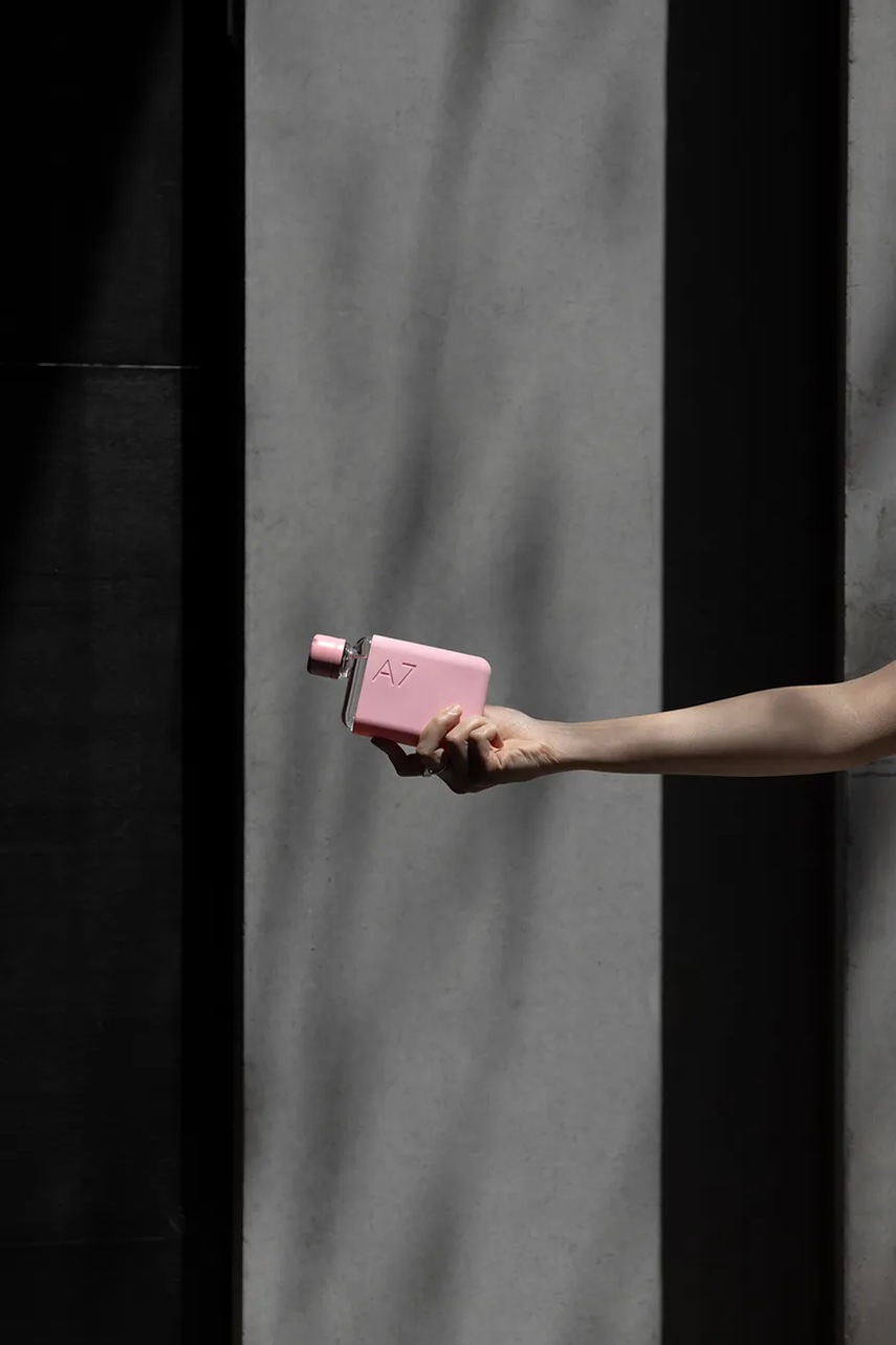 Φιάλη νερού Memobottle Original A7 180 ml χρώμα: ροζ φωτογραφία