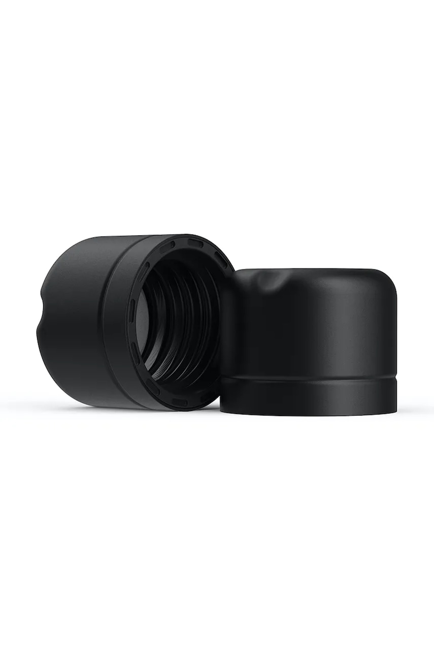 Memobottle capac de sticlă Matte Black Lid culoarea negru