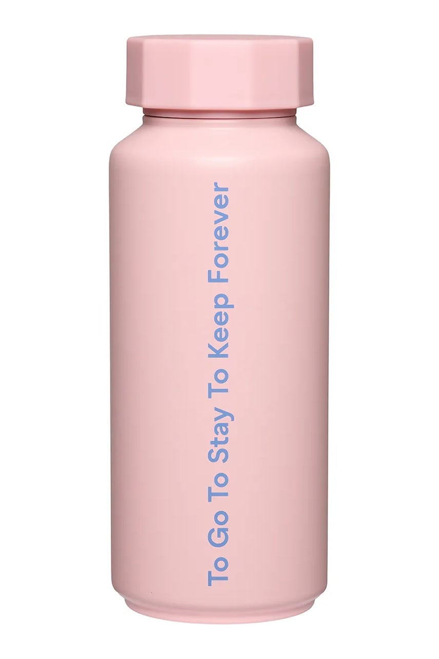 Design Letters sticlă termică Tone On Tone 0,5 L culoarea roz