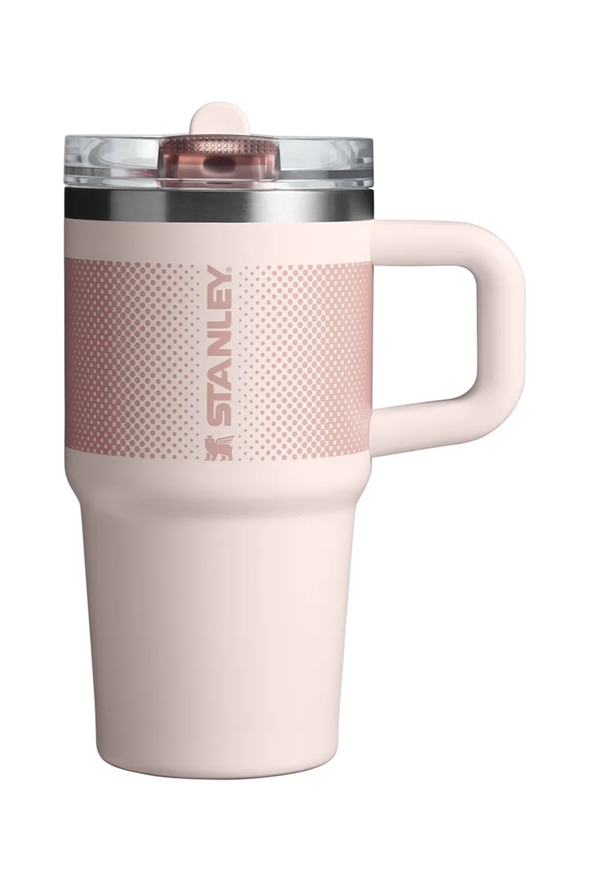 Stanley cana termica The Quencher Protour Flip Straw Tumbler 0,6 L culoarea roz