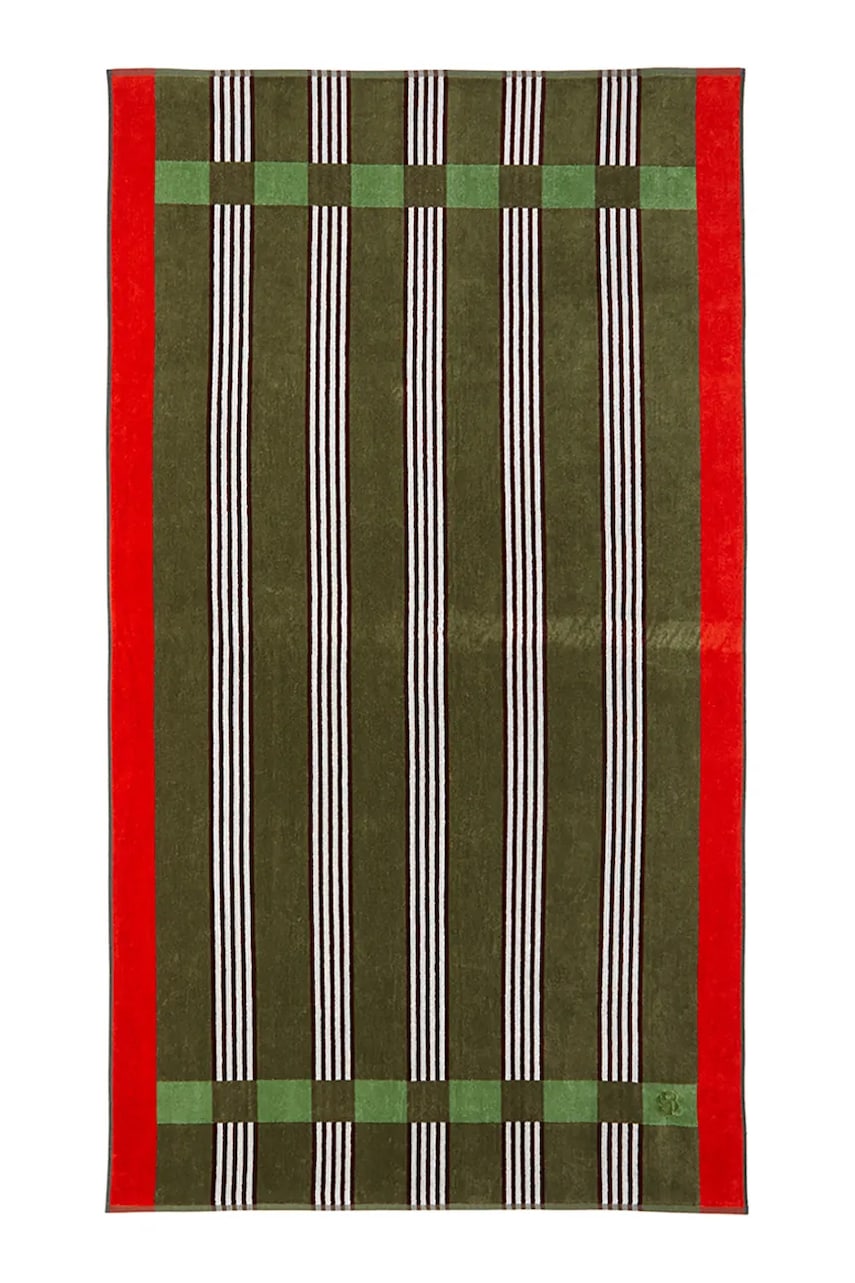 Βαμβακερή πετσέτα θαλάσσης BOSS VENTO Kaki 90 x 160 cm