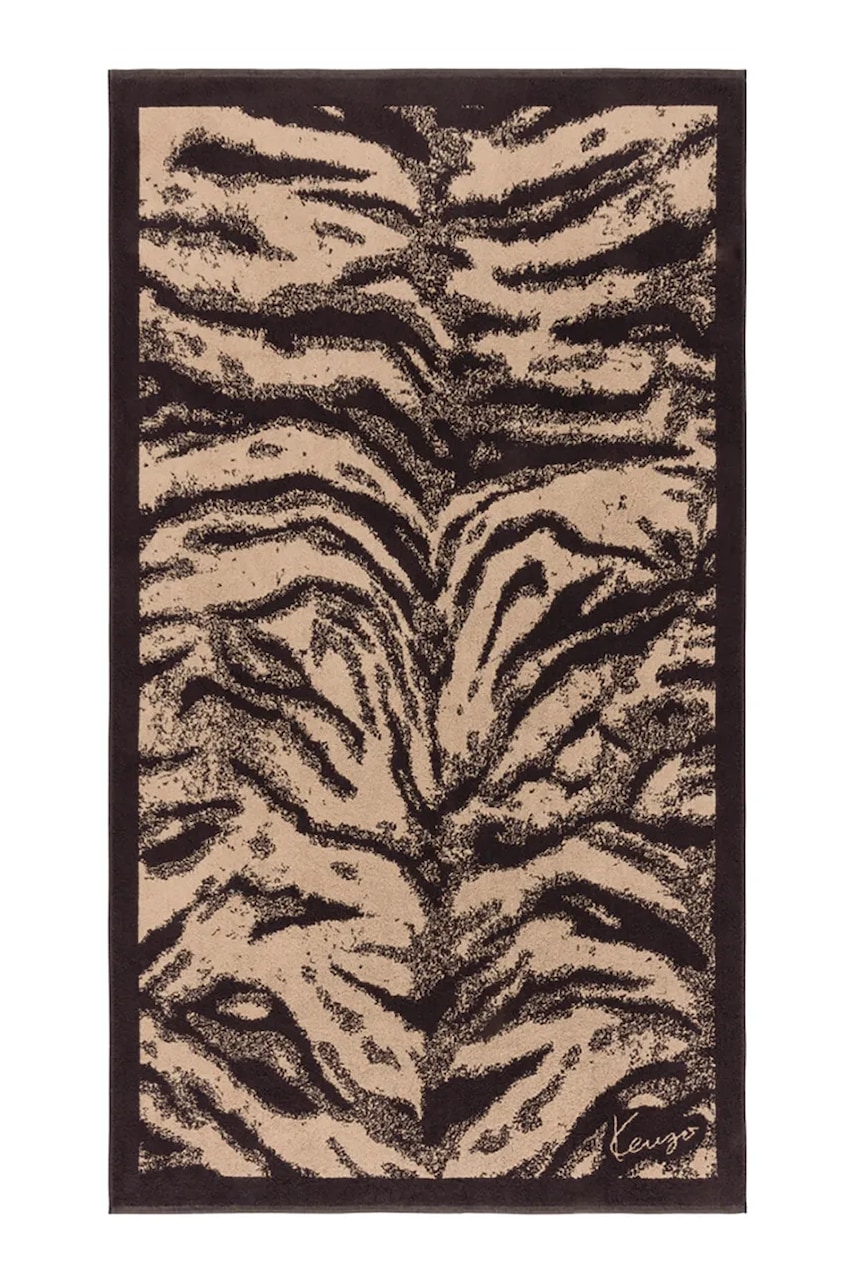 E-shop Bavlněný plážový ručník Kenzo KFAUVE Naturel 90 x 160 cm
