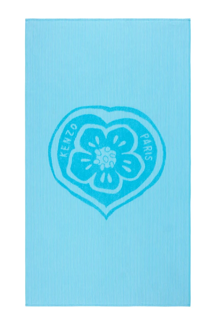 E-shop Bavlněný plážový ručník Kenzo KHEART Turquoise 90 x 160 cm