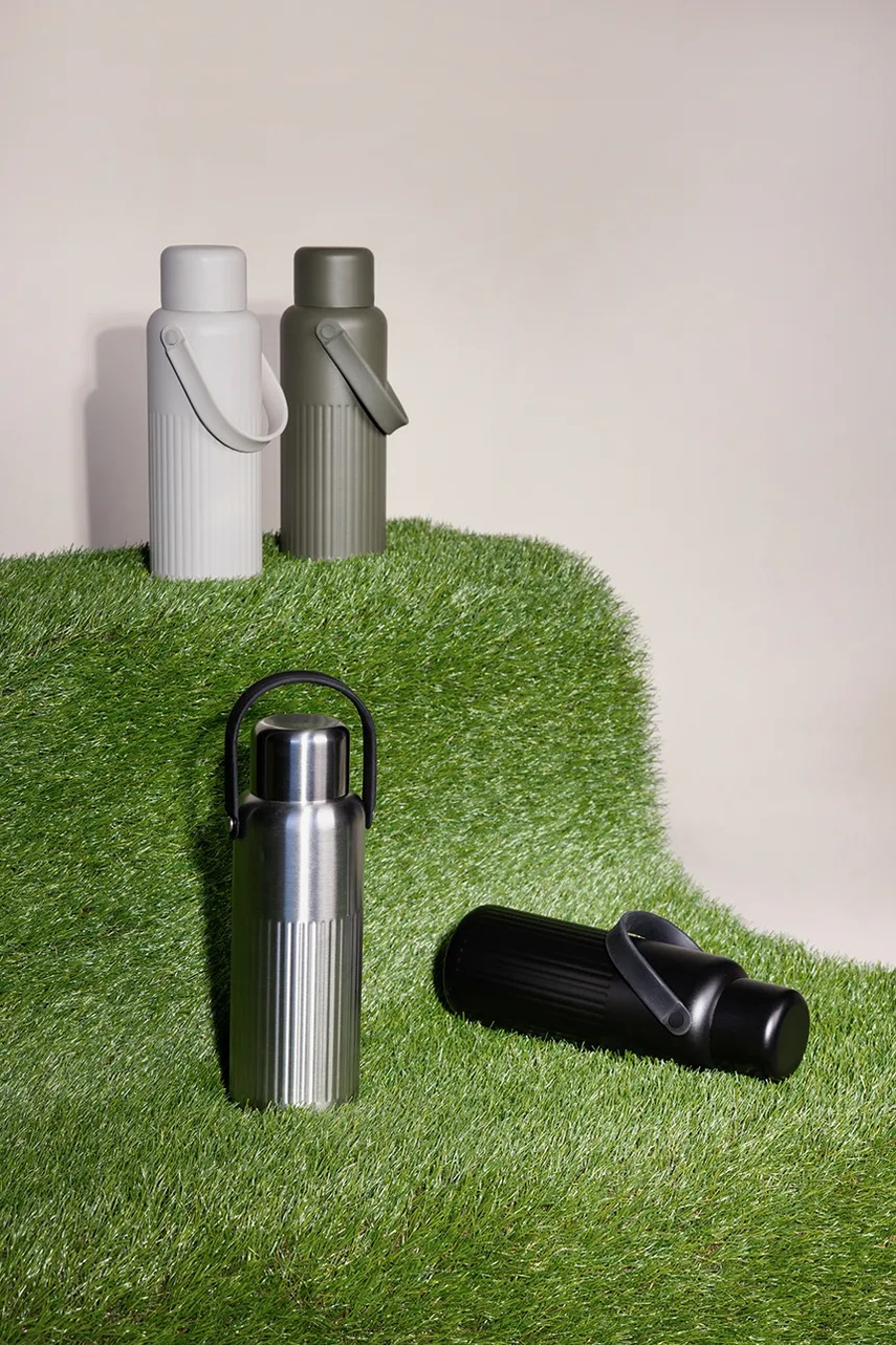 Θερμός από ανοξείδωτο ατσάλι με επίστρωση πούδρας Sagaform 1 λίτρο φωτογραφία