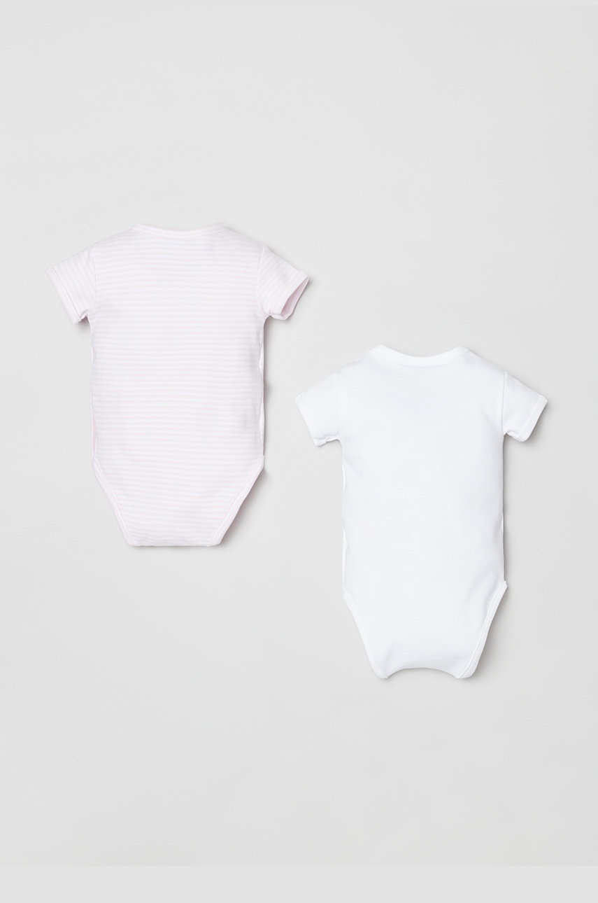 

Детское боди из хлопка OVS (2-pack) цвет розовый