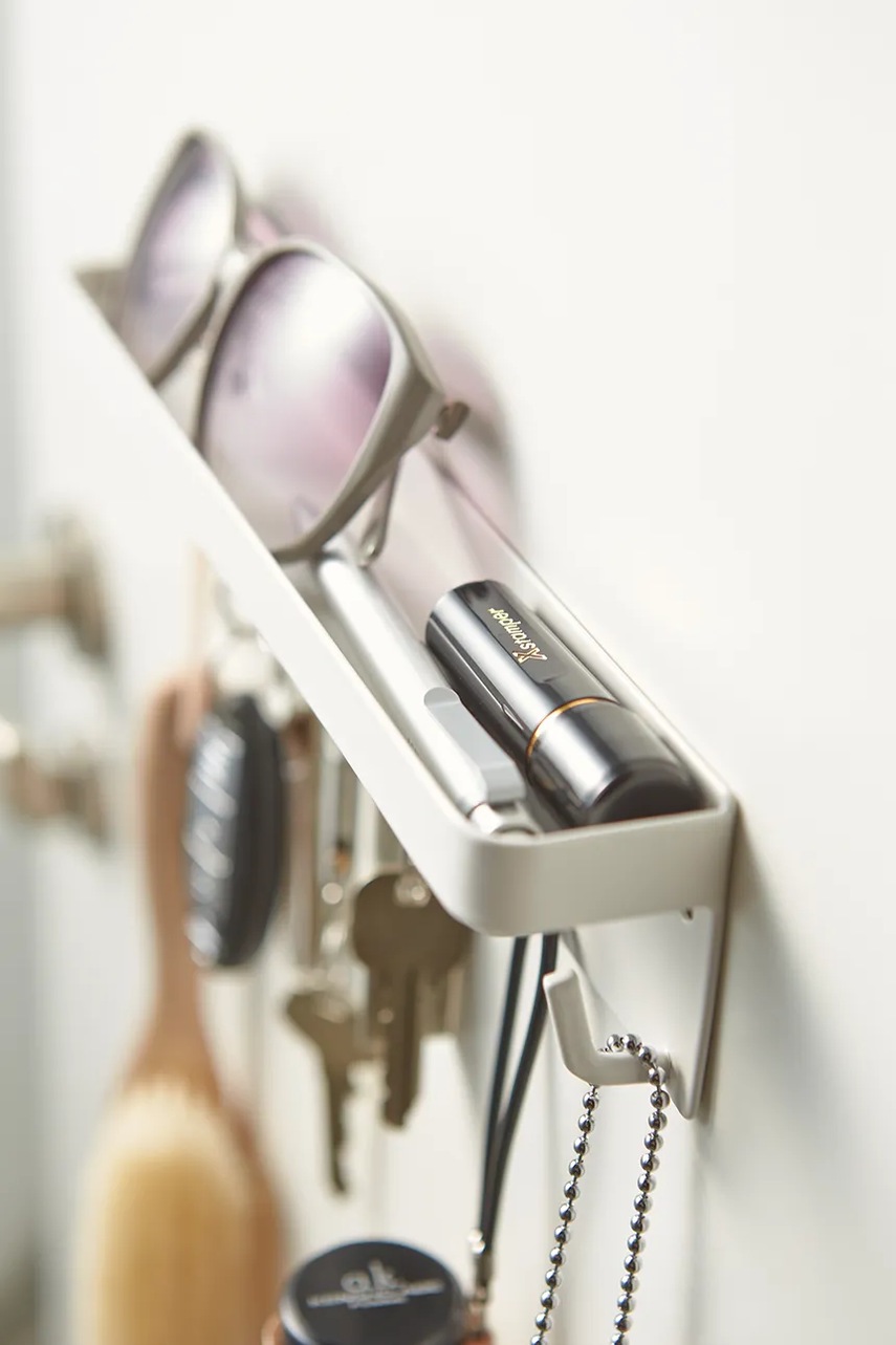 Κρεμάστρα τοίχου με ράφι Yamazaki Smart χρώμα: άσπρο φωτογραφία