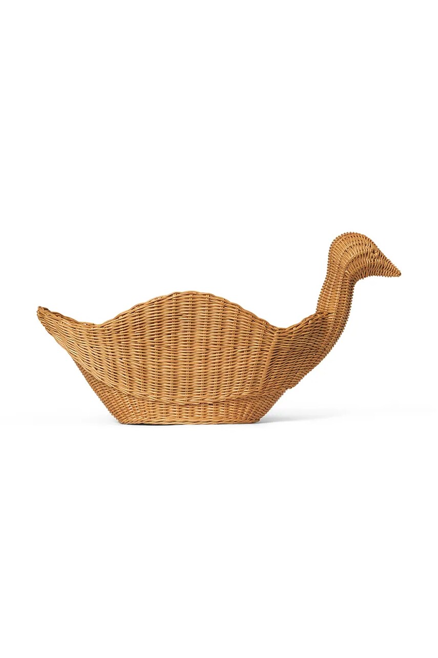 ferm LIVING coș de depozitare Bird Braided culoarea bej