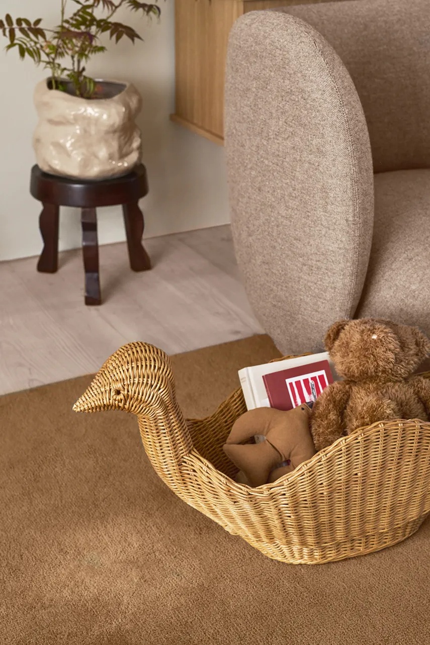 Καλάθι αποθήκευσης ferm LIVING Bird Braided χρώμα: μπεζ φωτογραφία