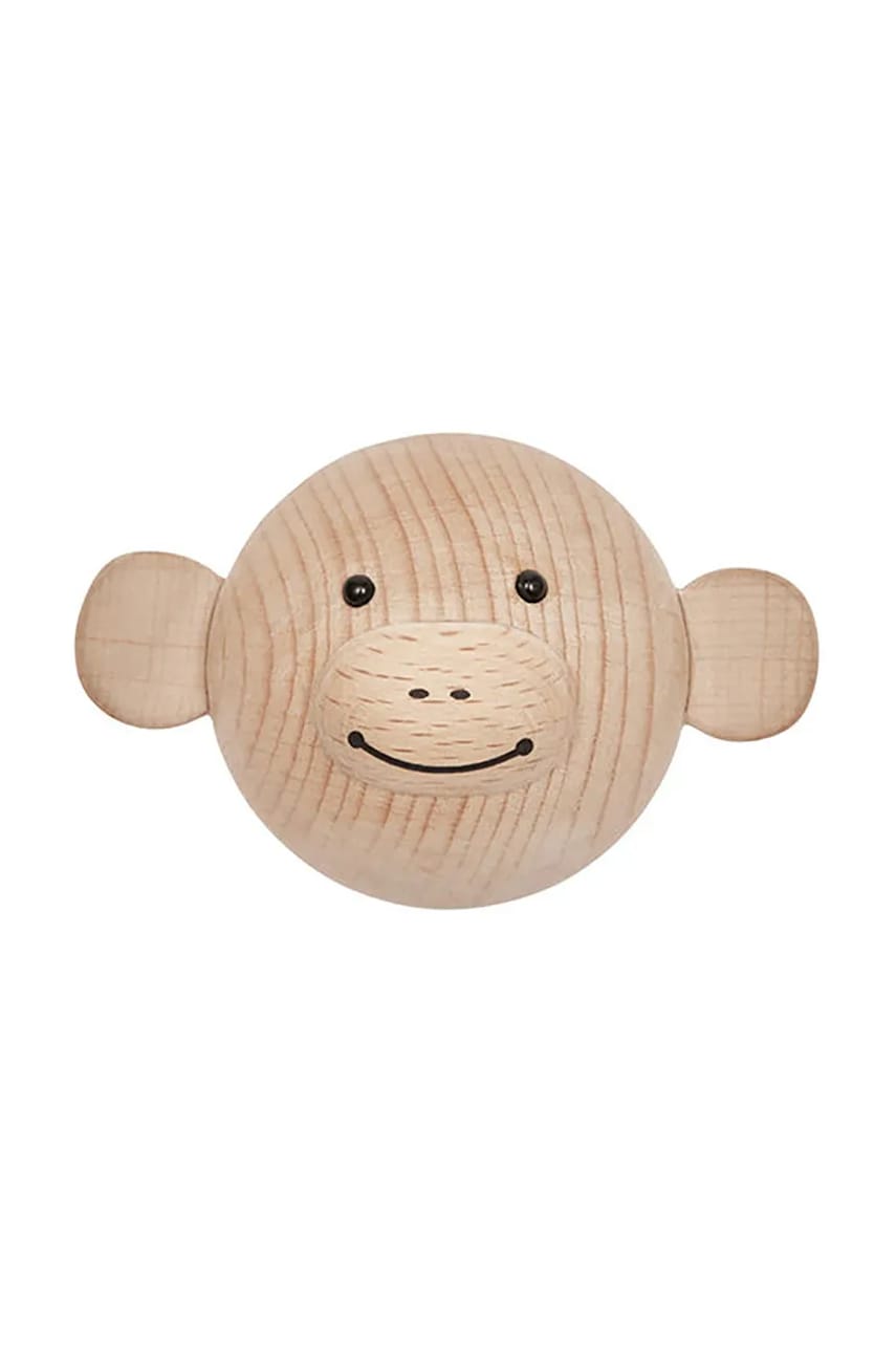 Levně Nástěnný věšák OYOY Mini béžová barva