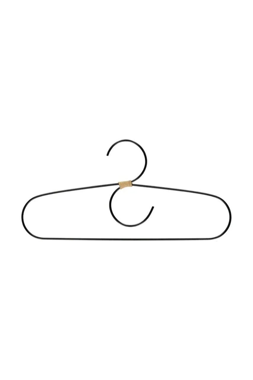 OYOY cuier umerașe Fuku 2-pack culoarea negru