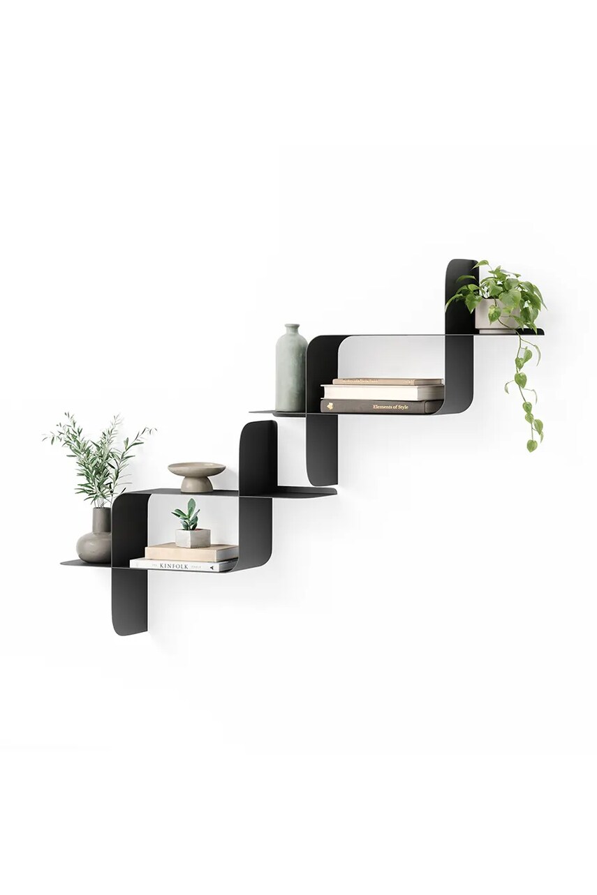 Umbra raft de perete Montage 2-pack culoarea negru
