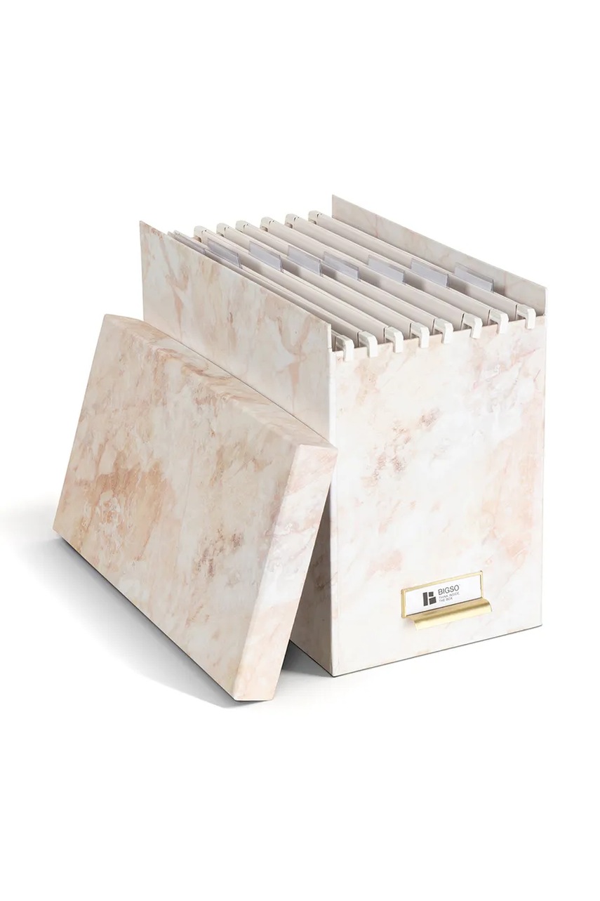 Κουτί αποθήκευσης Bigso Box of Sweden χρώμα: μπεζ φωτογραφία