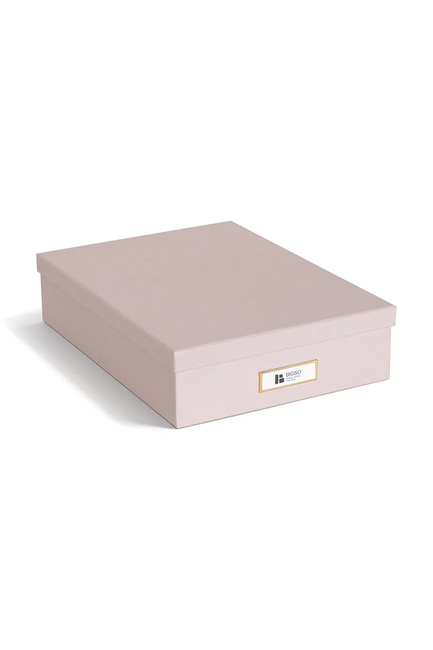 Levně Úložný box Bigso Box of Sweden A4 růžová barva