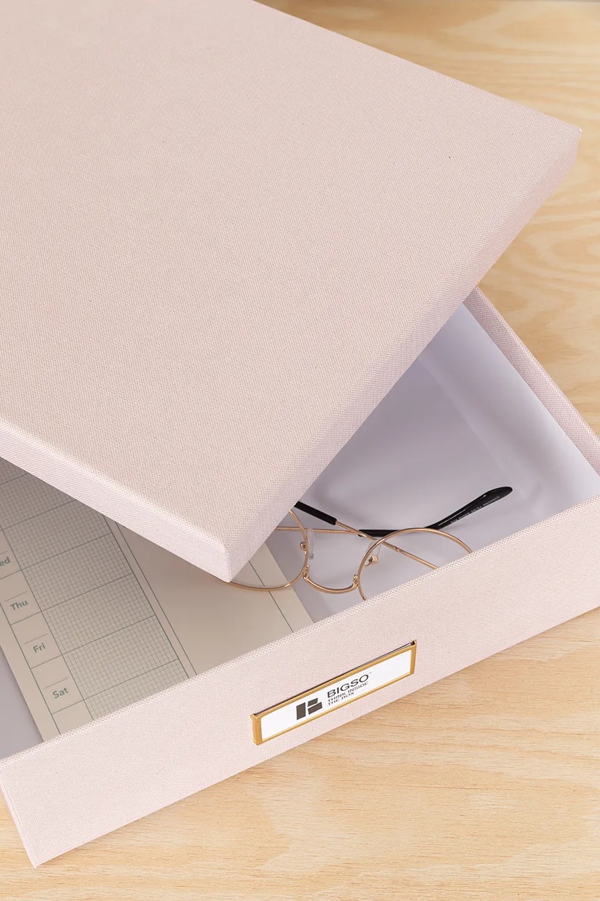 Κουτί αποθήκευσης Bigso Box of Sweden A4 χρώμα: ροζ φωτογραφία